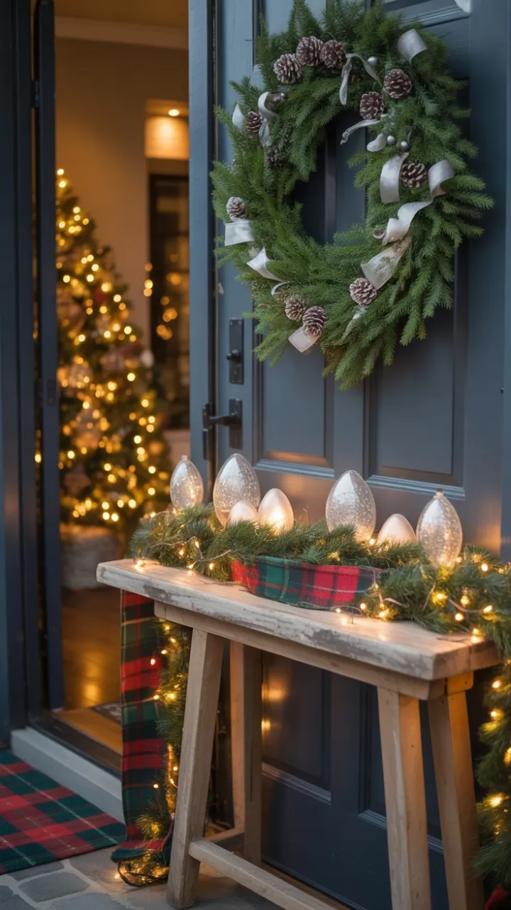 A Cozy Holiday Welcome at the Front Door