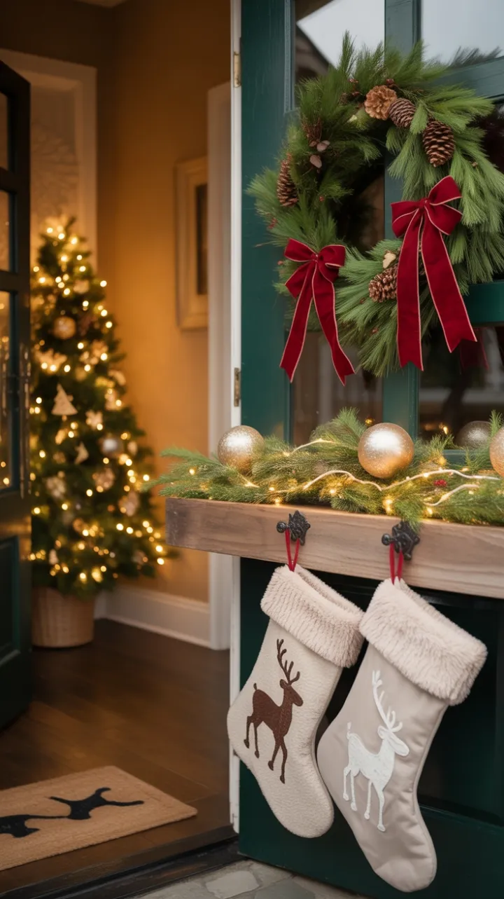 Velvet Bows Golden Lights and a Cozy Holiday Welcome