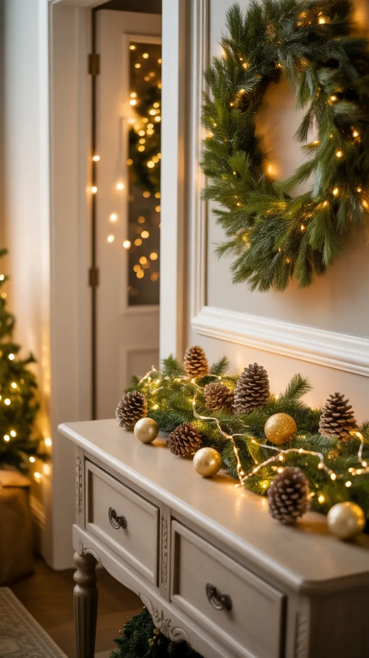 Warm Pinecone Glow and a Cozy Christmas Welcome