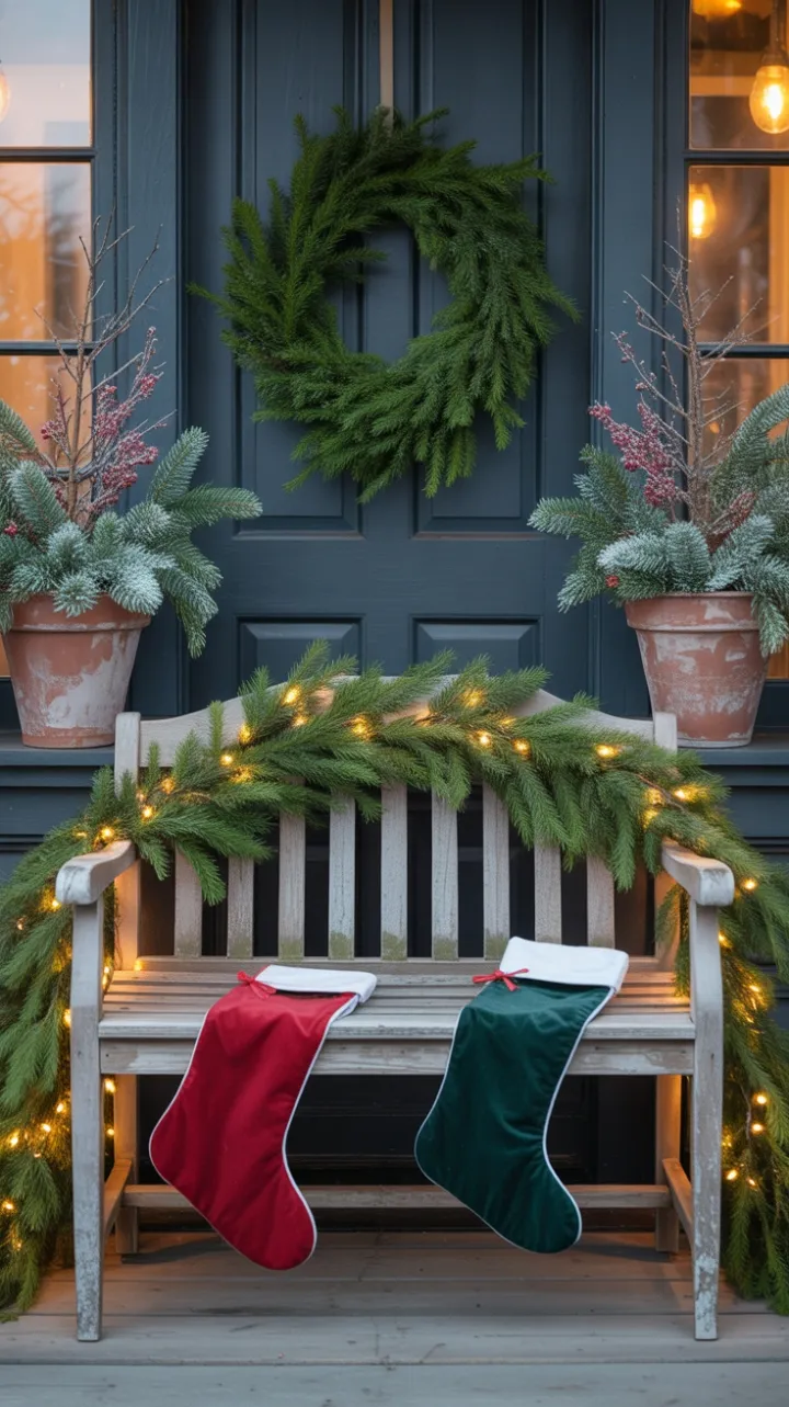 A Warm and Welcoming Christmas Porch