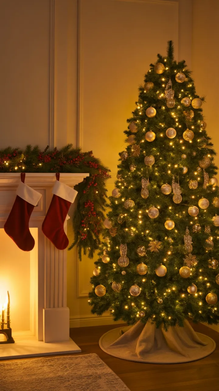 Warm Hearth, Velvet Stockings, and a Tree of Golden Light