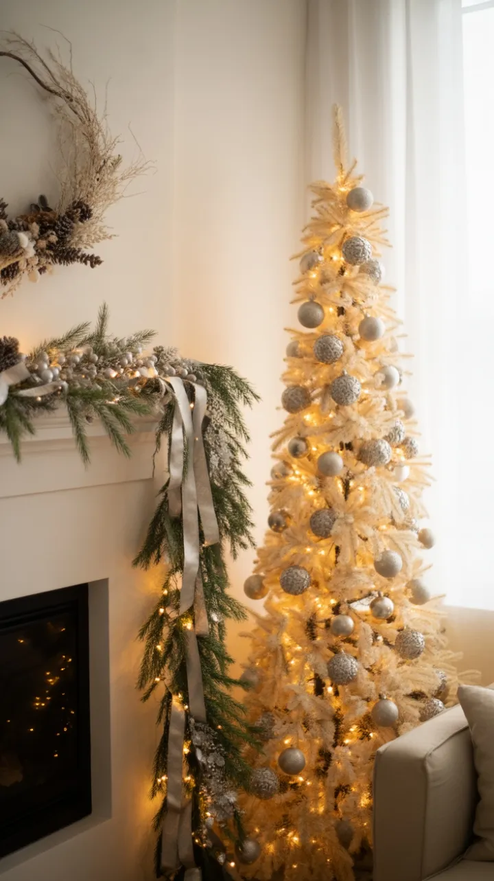 Serene Minimalist Christmas in Warm Golden Light