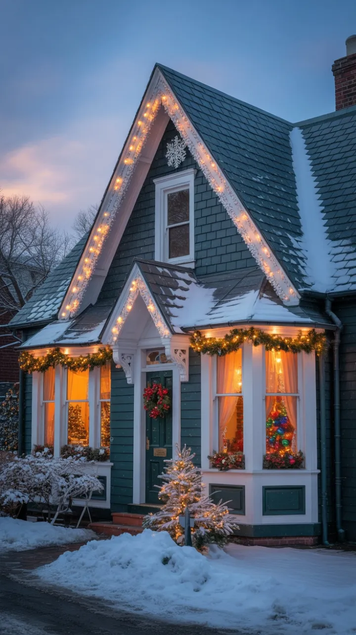 Snow-Kissed Victorian Holiday Glow and Warm Welcome