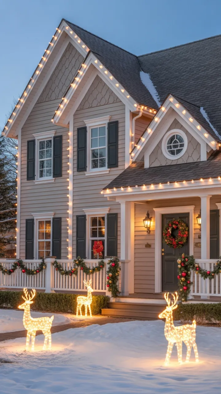 Snow-Kissed Home Radiating Holiday Warmth