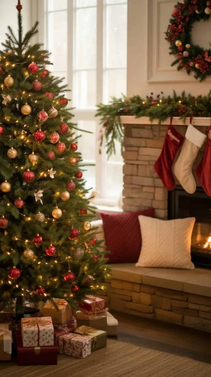 Fireside Christmas: Classic Warmth and Twinkling Cheer