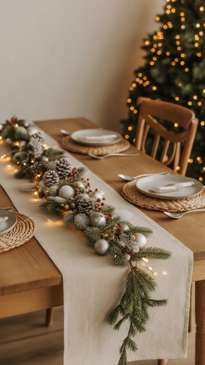 Rustic Holiday Table Bathed in Warm Glow