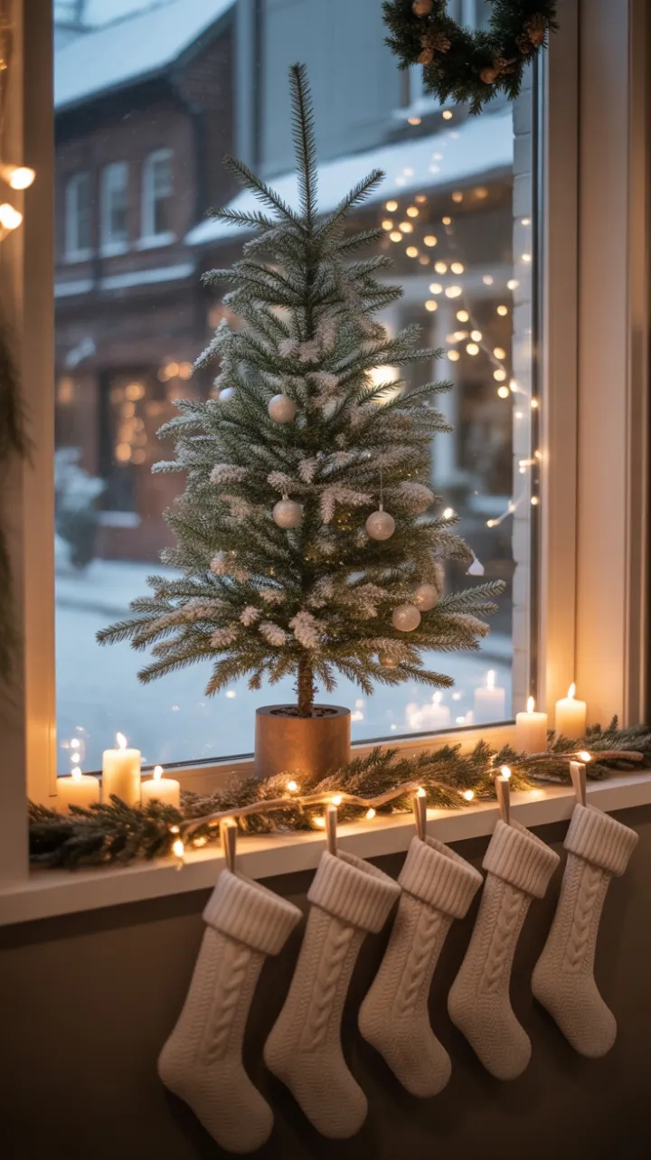 Quiet Glow of a Minimalist Christmas Window