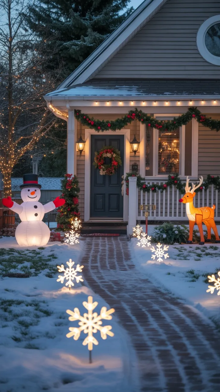 Snowflake-Lit Path to a Warm Holiday Welcome