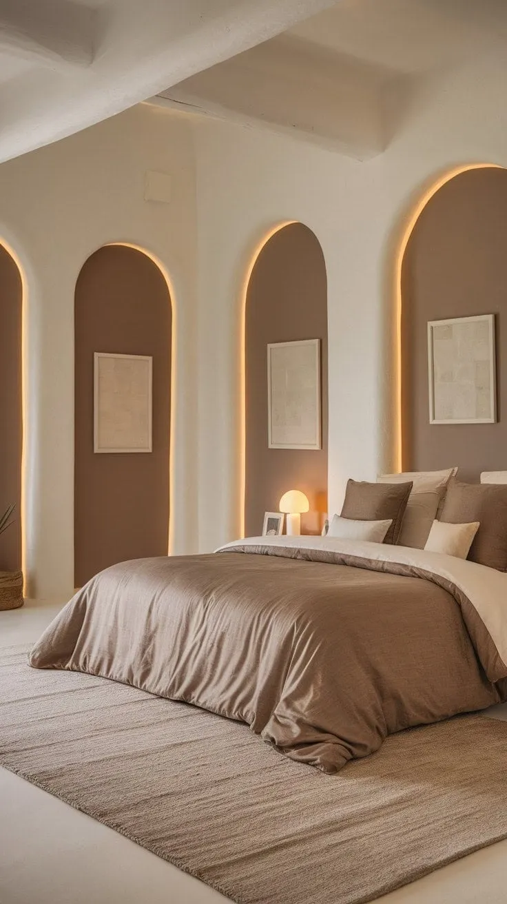 Discover a serene retreat where soothing neutral tones and cozy textures transform your master bedroom into a stylish haven of relaxation.