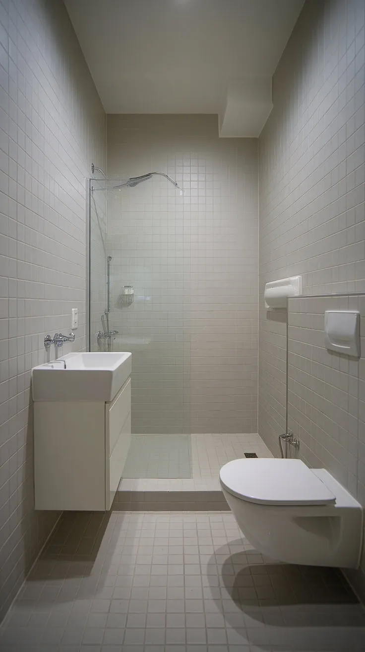 This bright, airy bathroom is a testament to the power of simple elegance. A small footprint doesn't mean sacrificing style; this space proves that thoughtful planning and a cohesive design can transform even the smallest area into a luxurious retreat. A haven of tranquility awaits.
