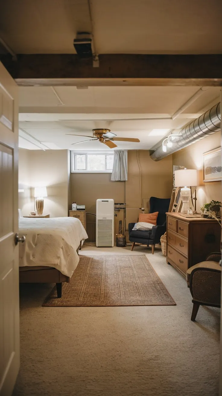 Cozy Basement Bedroom with Queen Bed and Comfort