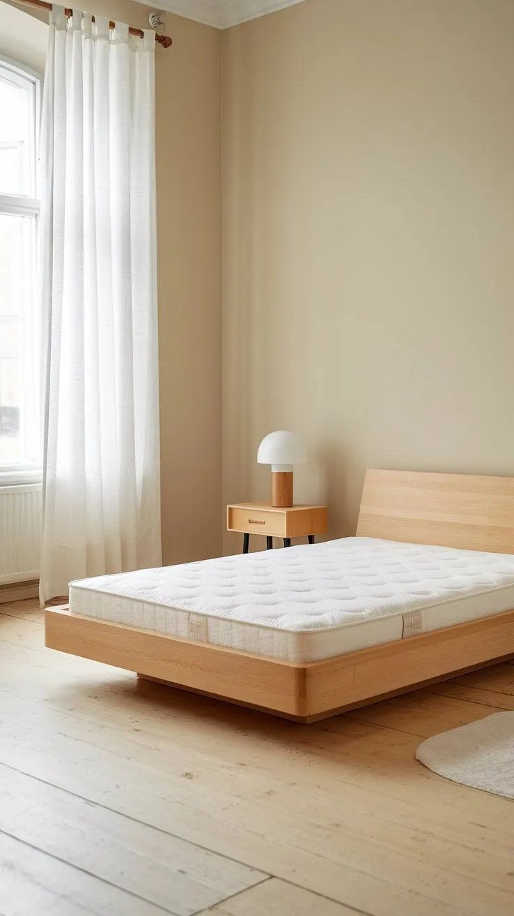Elegant minimalism defines this Nordic bedroom's serene atmosphere