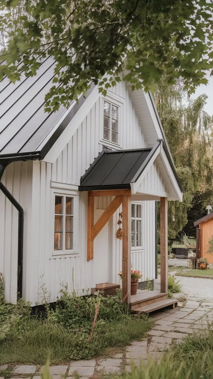 Waking up to this serene Nordic sanctuary, where classic elegance meets nature's embrace, feels like a dream come true.