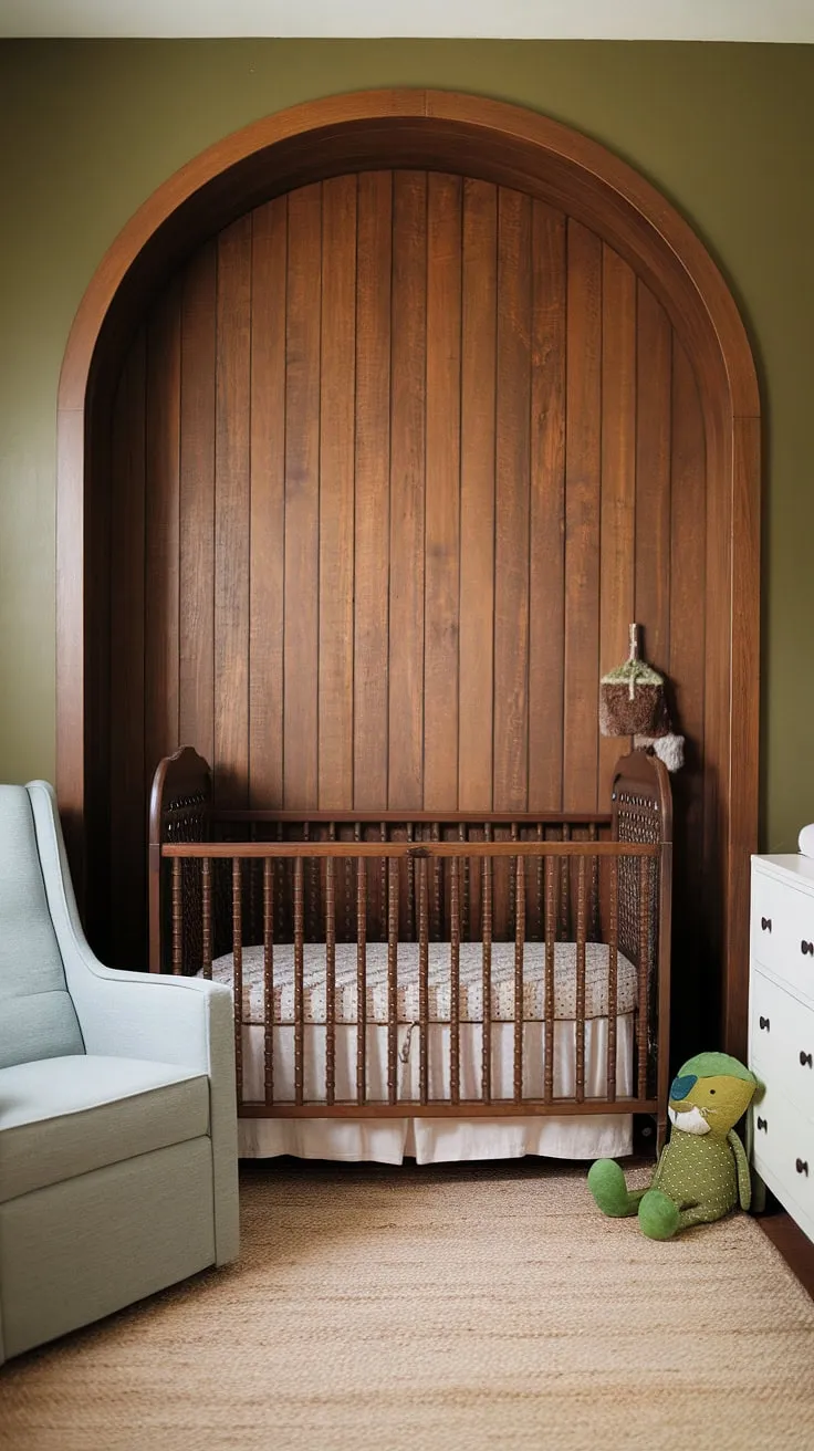 The shiplap wall, complete with wainscoting and a charming chair rail, creates a stunning focal point in this living room.  The light blue and white half wall paneling, a perfect example of raised panel walls, adds a touch of coastal elegance, while the slatted wall texture brings warmth and character.  The white paneling below complements the beige sofa and blue armchair, creating a serene and inviting space.