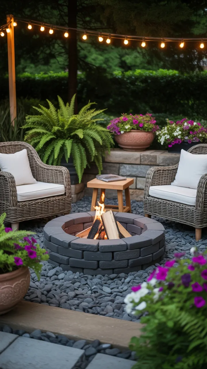 Cozy Twilight Retreat Around the Garden Fire Pit