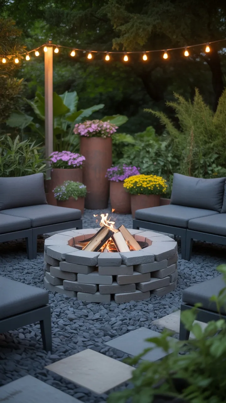 Twilight Garden Firepit Retreat