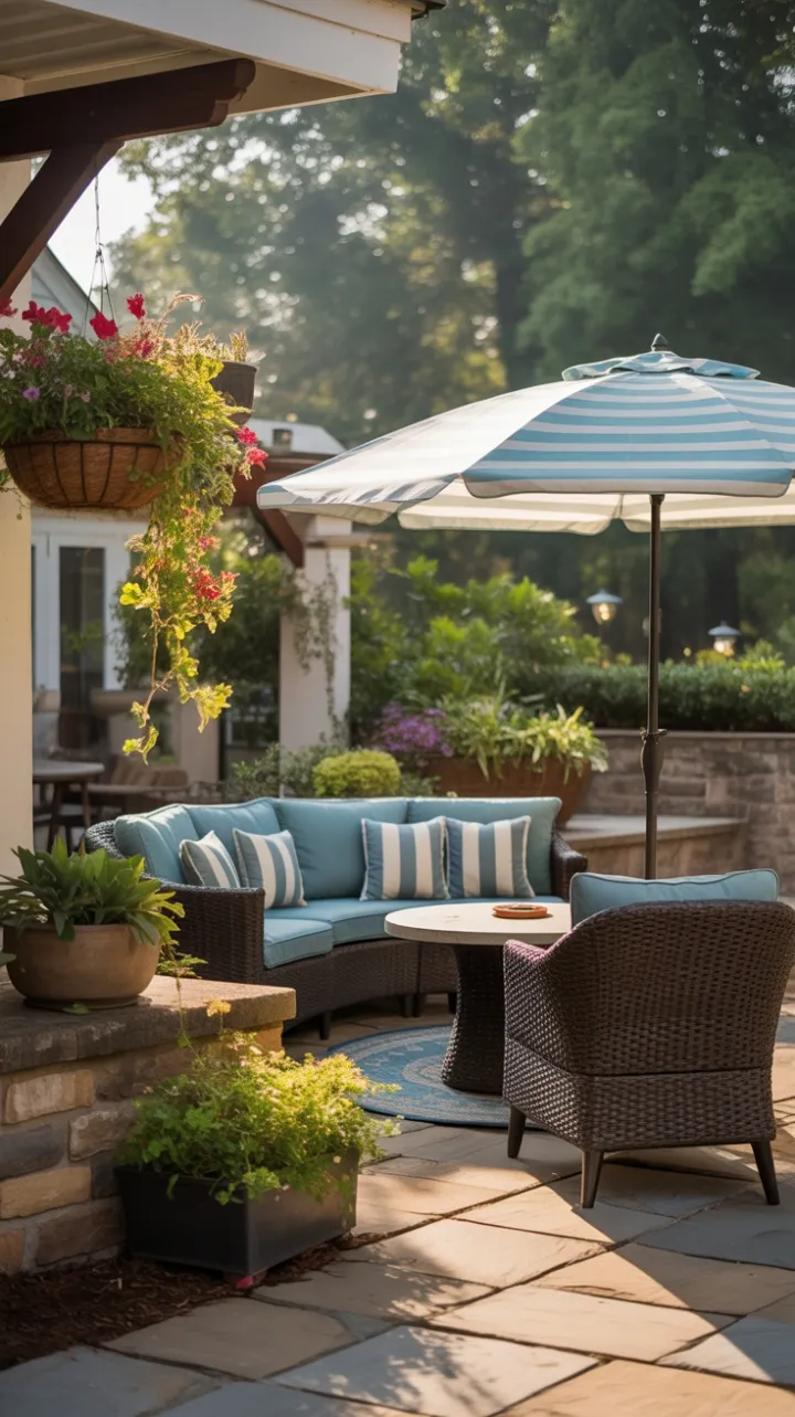Sunlit Patio Retreat of Relaxed Elegance