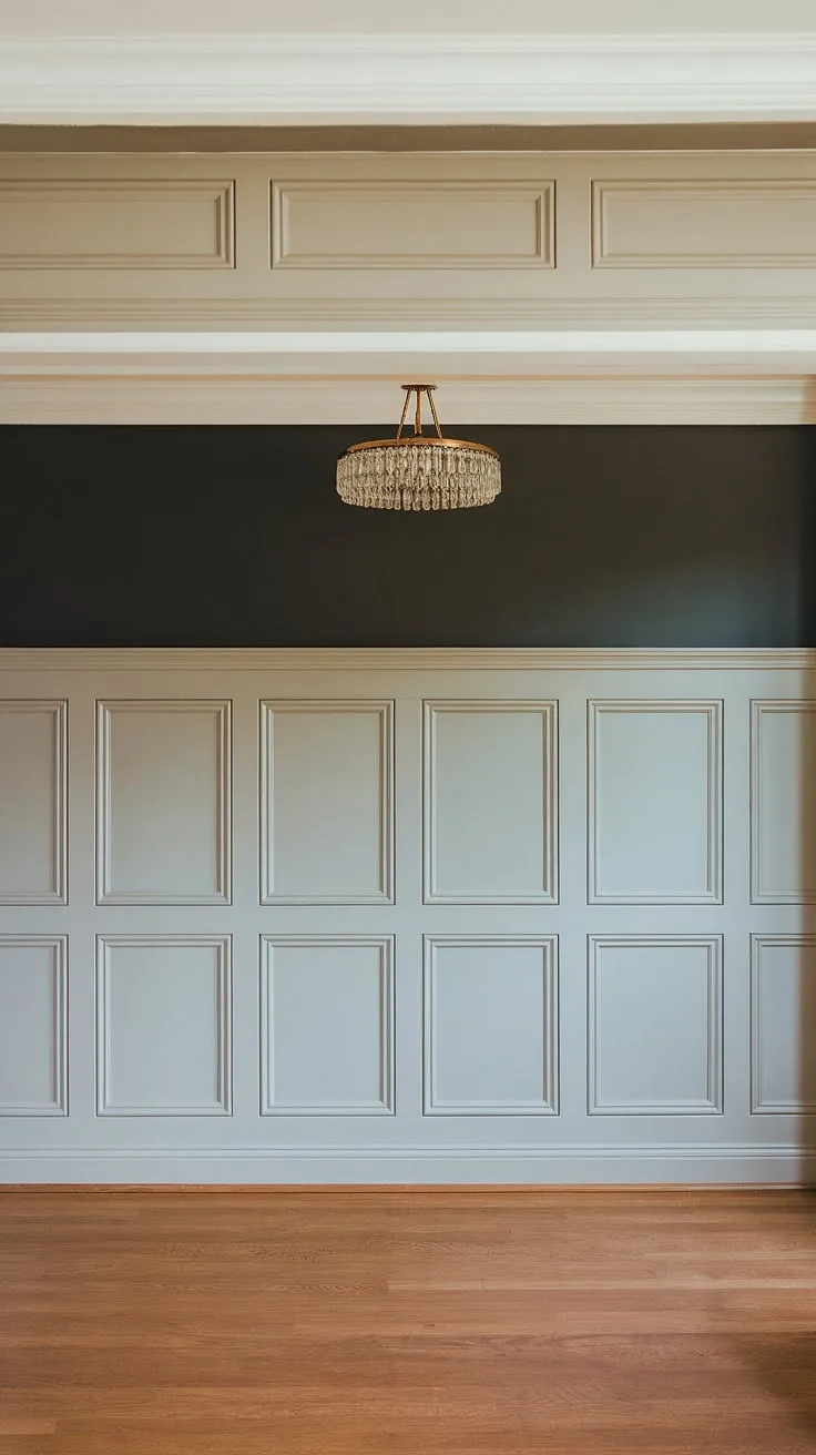 Clever design transforms this small hallway into a functional and aesthetically pleasing tiny home entryway.  The split entry shoe storage, complete with a foyer storage bench and overhead shelving, offers ample coat shoe storage without sacrificing the open concept entry feel.  A perfect example of maximizing space with thoughtful entryway decor.