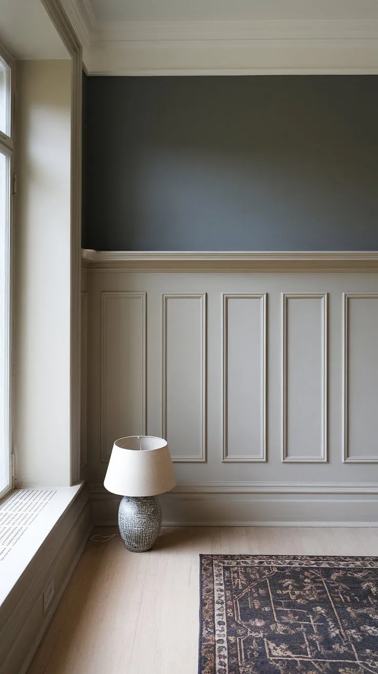 This small hallway's split entry shoe storage solution is pure genius!  A cushioned storage bench provides comfortable seating and ample coat shoe storage, while the narrow shelf above adds extra space.  The result?  A functional and charming tiny home entryway with clever foyer entryway storage and inviting entryway decor.