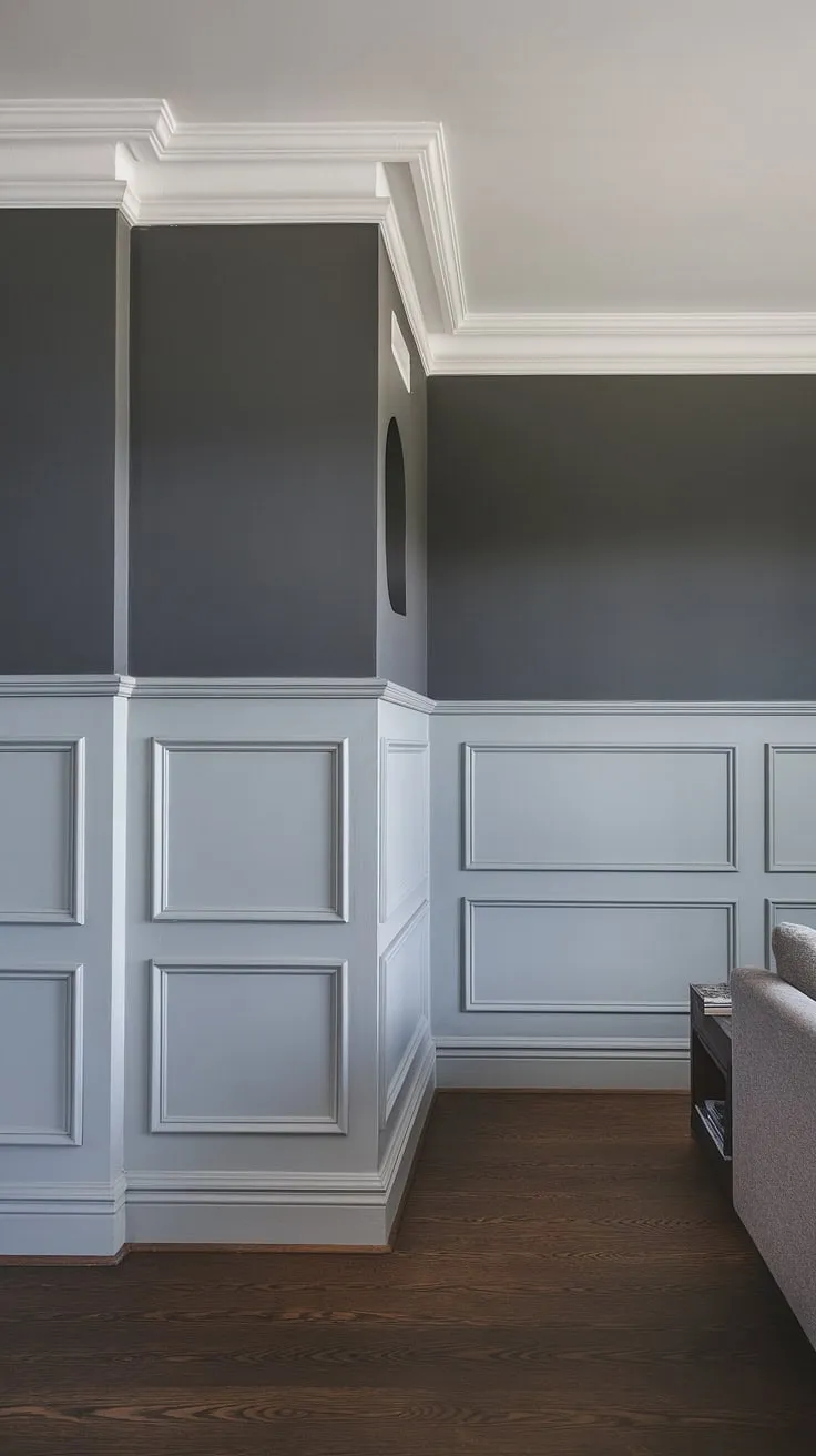 This tiny home entryway proves that small spaces can be big on style.  A thoughtfully designed foyer, featuring a coat shoe storage bench and clever entrance shoe storage solutions, makes the most of this small hallway.  The split entry shoe storage and entryway decor add a touch of charm to this open concept entry.