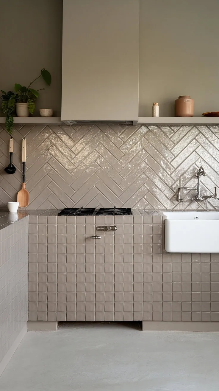 This small kitchen before and after is a testament to the power of a makeover.  Dark and cramped, it's now a stunning small kitchen, boasting a fresh, light gray and beige palette.  Clever small kitchen design, including the thoughtful use of space and the elimination of wall cabinets, created this beautiful and functional slim kitchen.  These l-shaped small kitchen ideas are perfect for maximizing a small footprint.