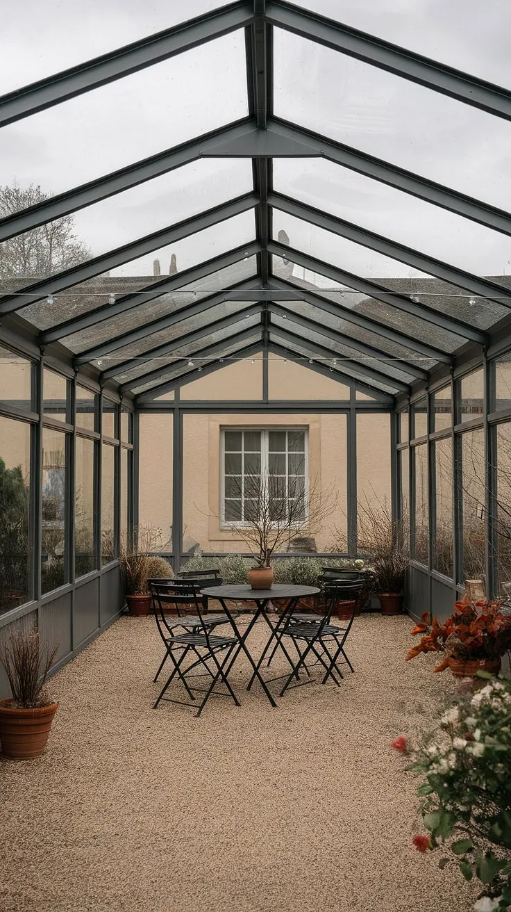 Imagine cozy evenings under a covered patio roof, rain gently falling on the glass roof porch above. This screened porch roof design offers the best of both worlds – protection from the elements and breathtaking views. Explore covered patio ideas and transform your outdoor space into a tranquil retreat, a seamless transition from patio to sunroom.