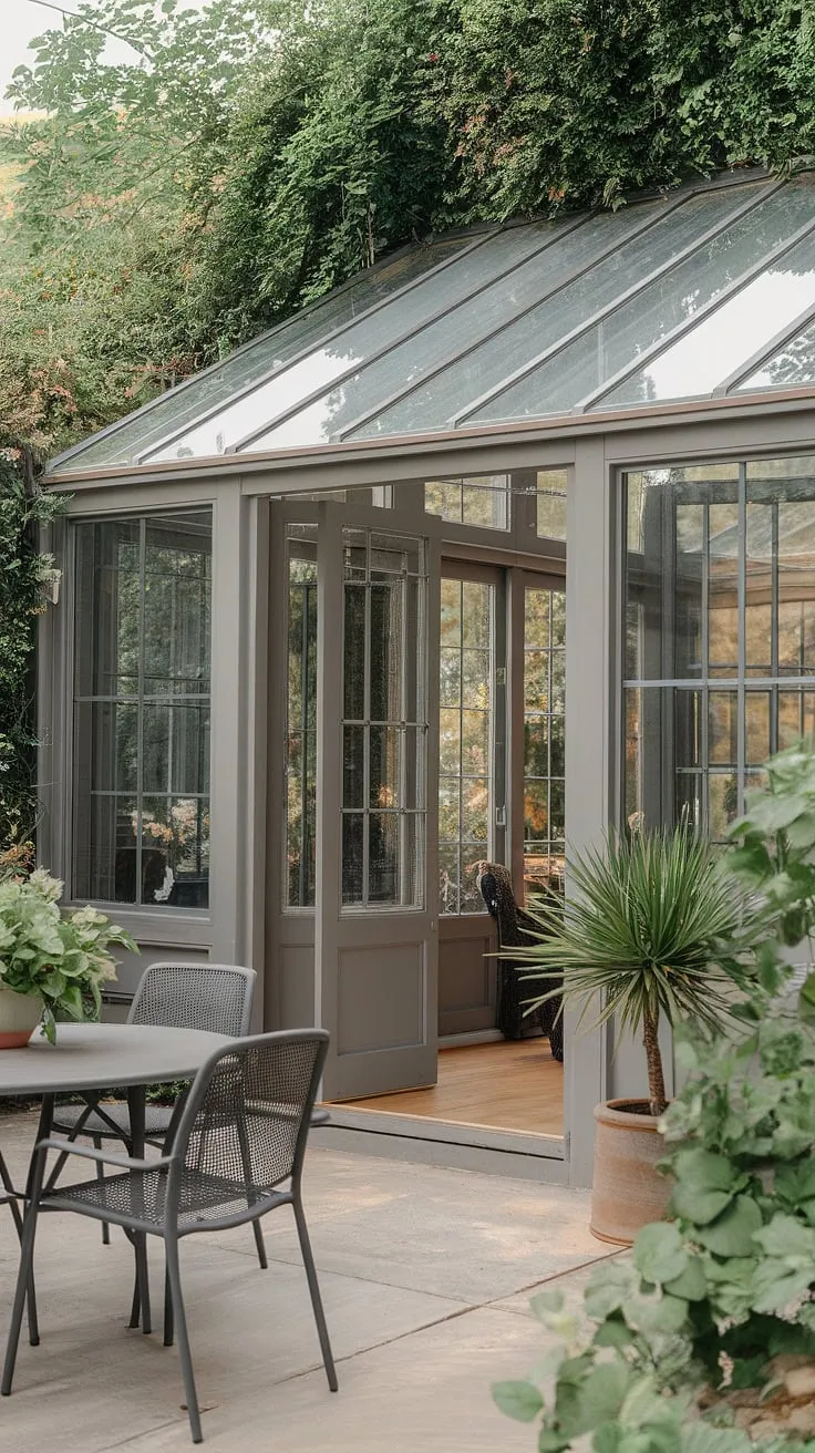 Imagine relaxing on this veranda roof, surrounded by lush greenery. This stunning patio roof structure, with its glass roof and inviting patio, provides a seamless transition between inside and out.  Explore the possibilities of a screened porch roof or a clear roof patio – the choice is yours.  This is the ultimate in covered patio ideas, a true patio to sunroom transformation.