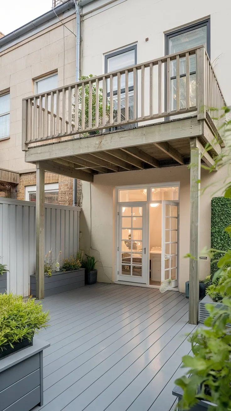 This high deck backyard offers the ultimate in outdoor living, seamlessly blending modern design with functional space.  The under-deck patio, a brilliant example of under deck patio ideas, creates a shaded retreat perfect for relaxing.  This deck with patio underneath maximizes space and provides a unique townhouse patio solution.  Consider this inspiration for your own second floor deck ideas or backyard under deck patio ideas.