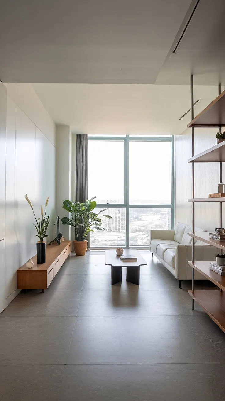 Modern penthouse living epitomizes clean lines and expansive city vistas.