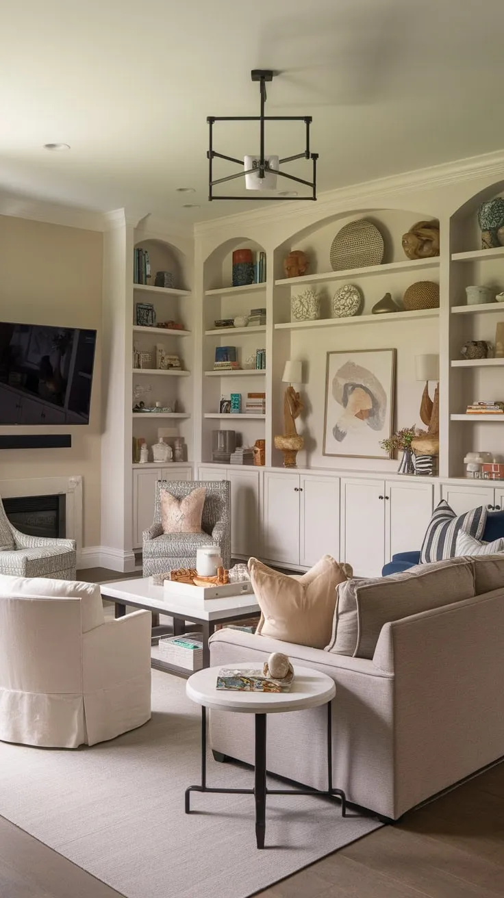 Transform your living space into a family-friendly haven where playtime and movie nights effortlessly coexist.