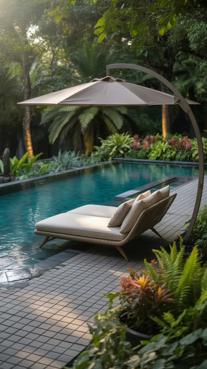 Serene Infinity Escape in a Lush Tropical Garden