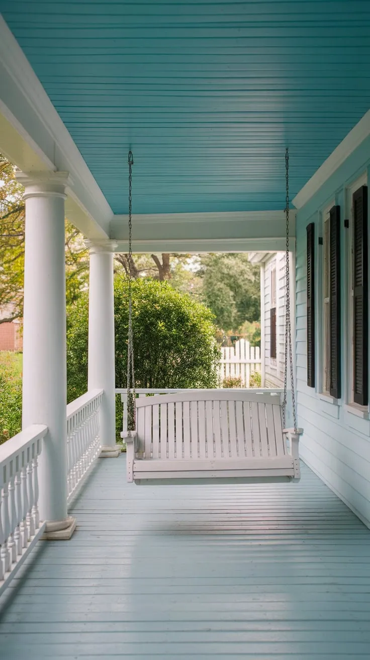 Southern Serenity with a Haint Blue Ceiling