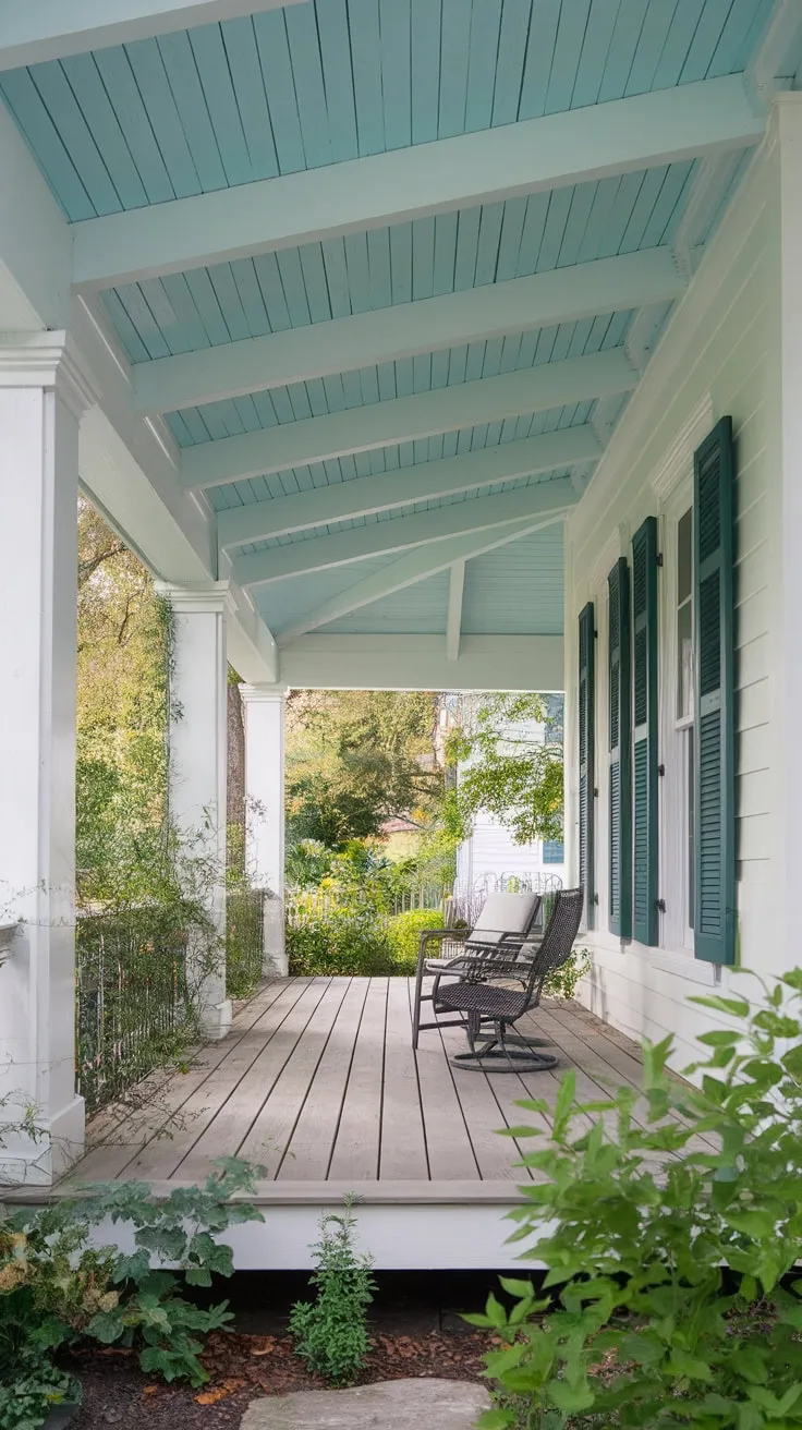 Haint Blue Serenity on the Porch