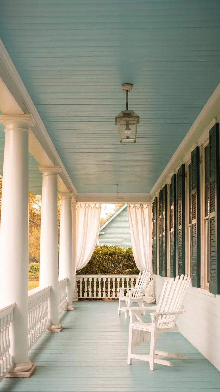 Southern Serenity with a Haint Blue Ceiling
