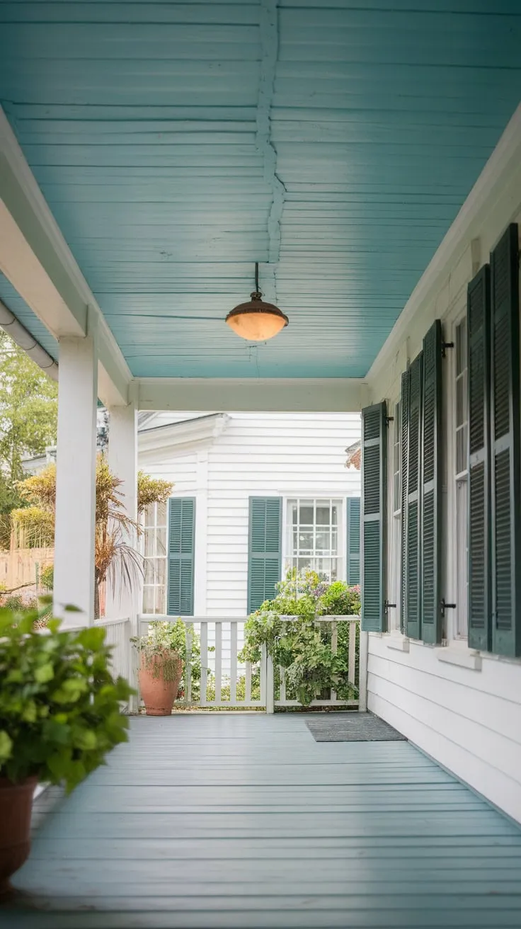 Southern Charm Under a Haint Blue Ceiling