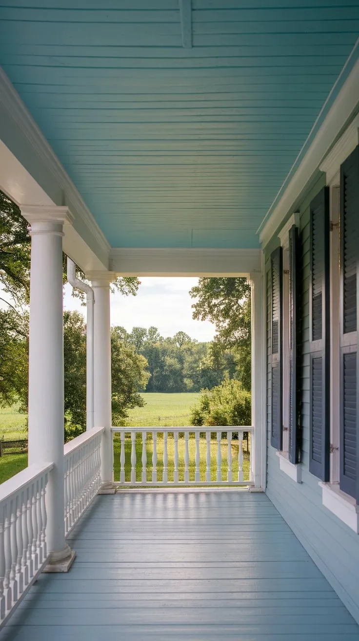 Haint Blue Charm on a Southern Porch