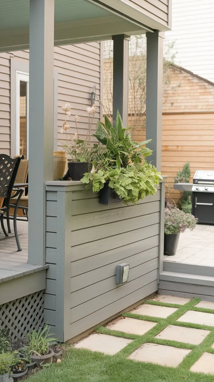 Charming Wooden Knee Wall Enhances Porch Vibes