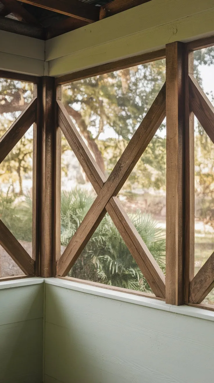 Rustic Porch Knee Wall with Scenic Views