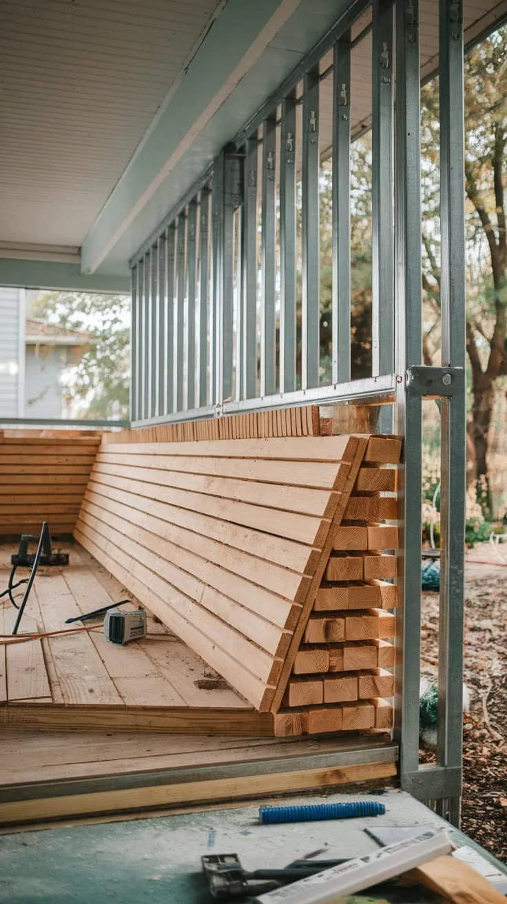 Crafting a Cozy Knee Wall for Your Porch