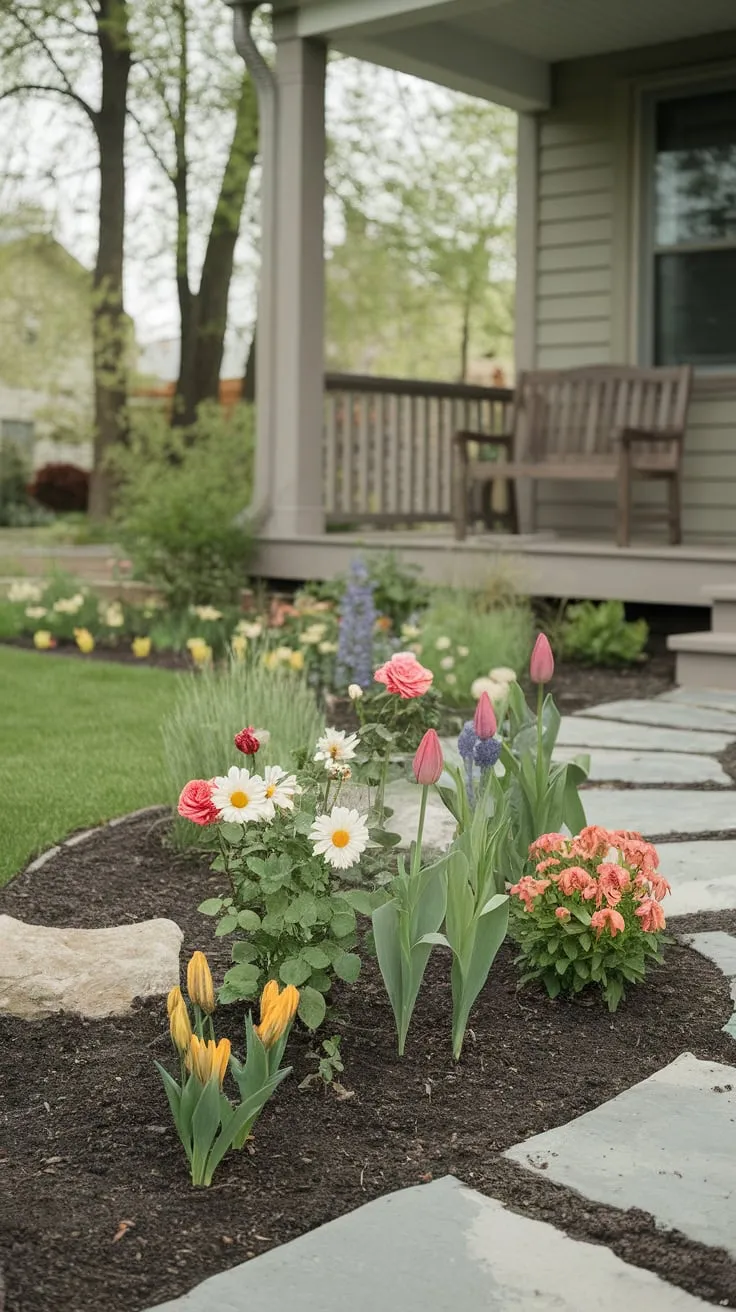 Charming Low-Maintenance Porch Garden