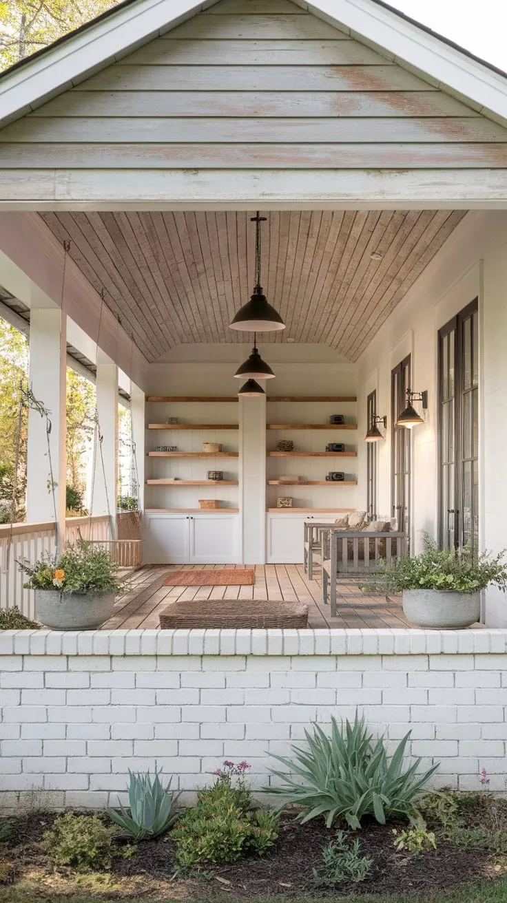 Cozy Porch Retreat Under a Weathered Roof