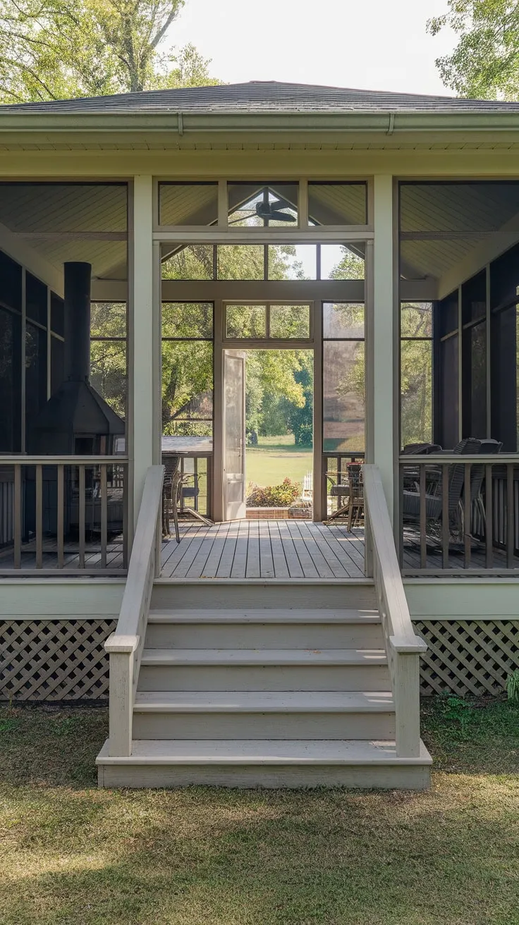 Charming Porch Stairs Leading to Cozy Retreat