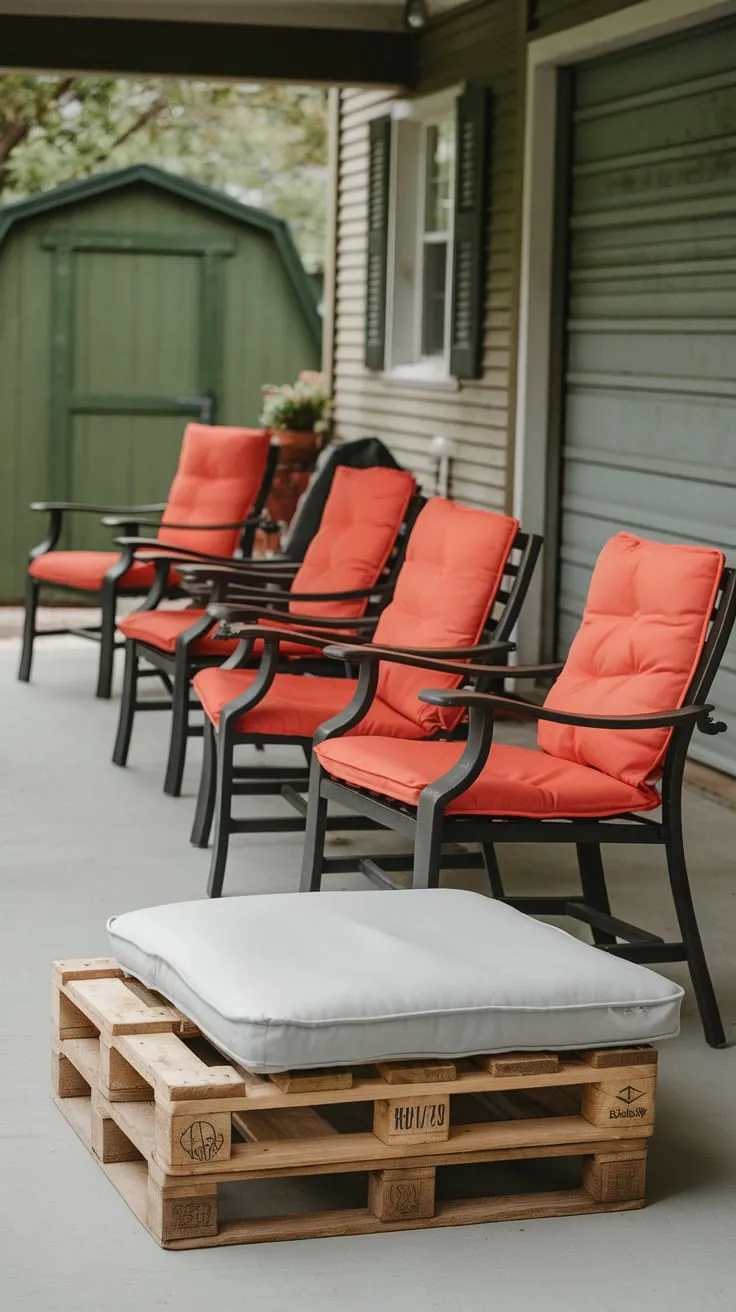 Stylish Patio Storage with a Pop of Color