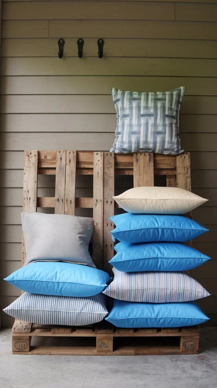 Creative Pallet Solution for Outdoor Cushions