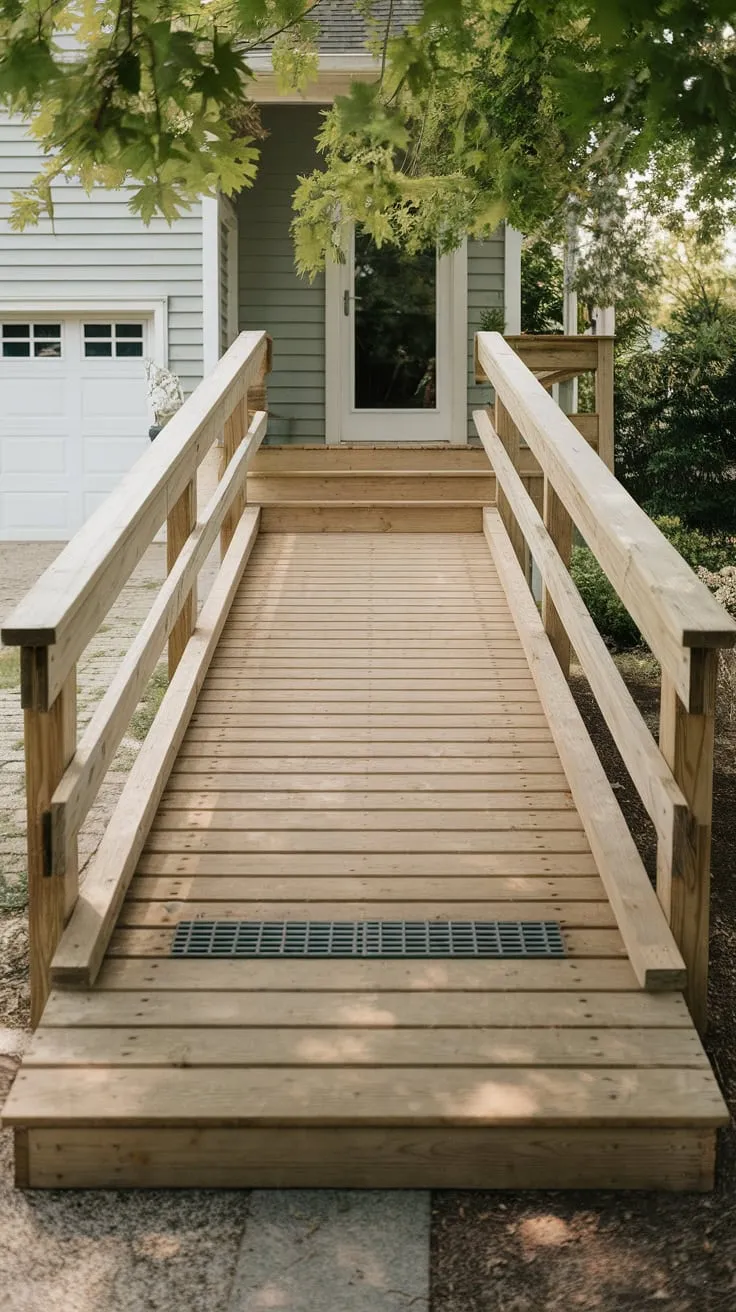 Wheelchair-Friendly Ramp Leading to a Welcoming Porch
