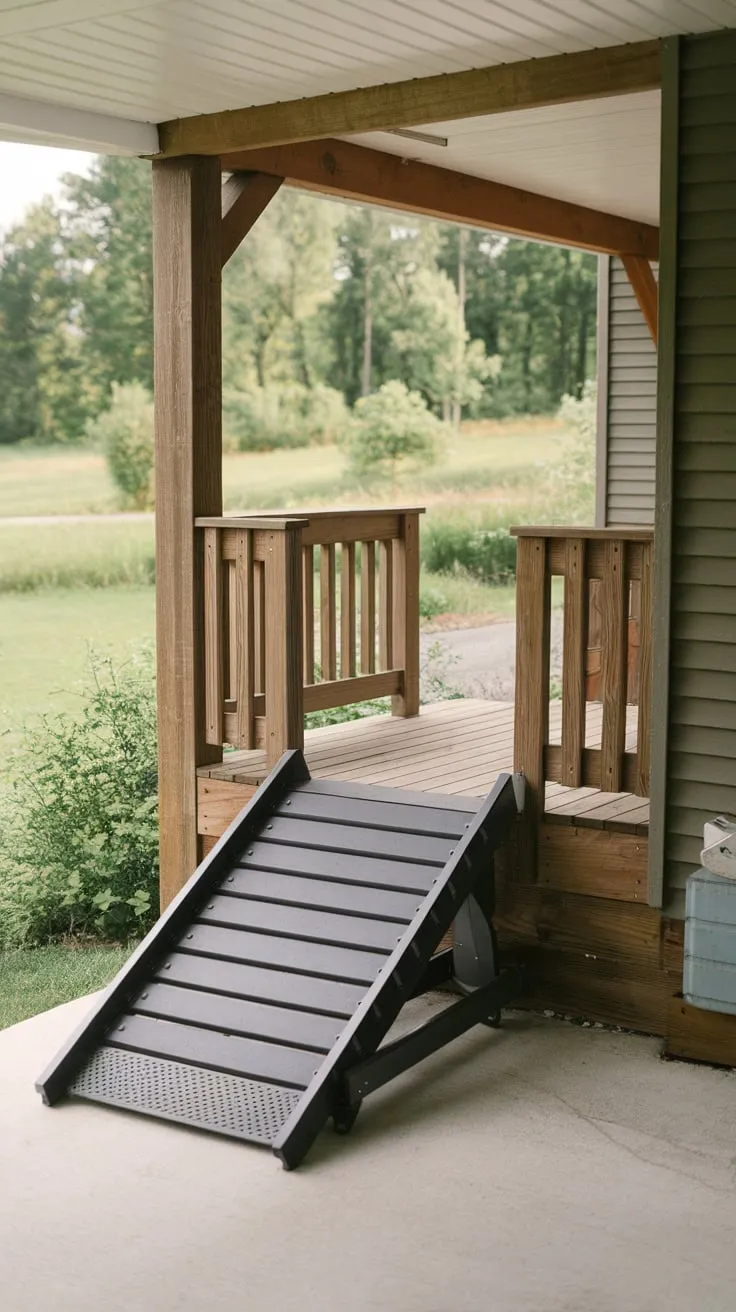 Stylish Ramp for Easy Wheelchair Access to Your Garage