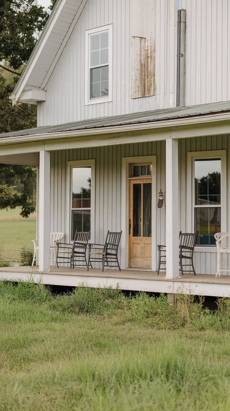 Charming Ranch House Porch with Scenic Views