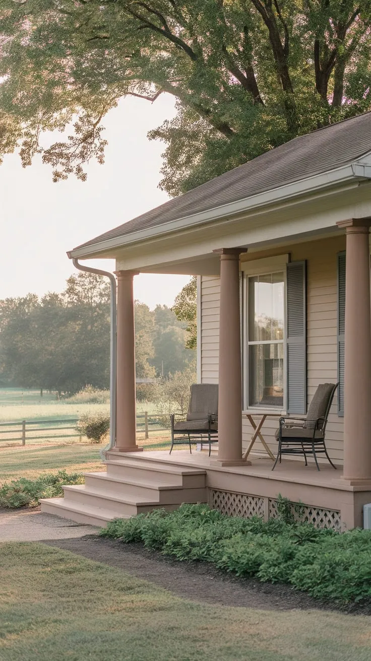 Charming Ranch House Porch with Scenic Views