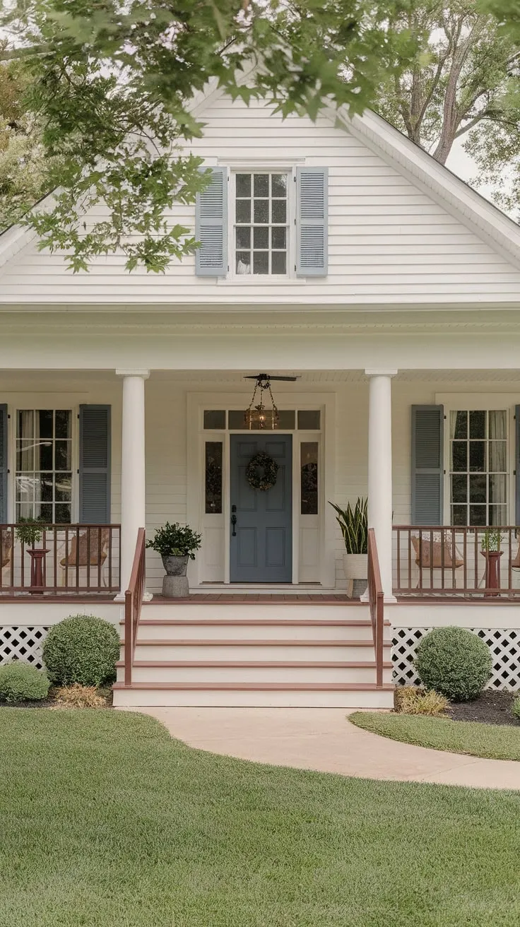 Charming Ranch House Porch with Inviting Decor