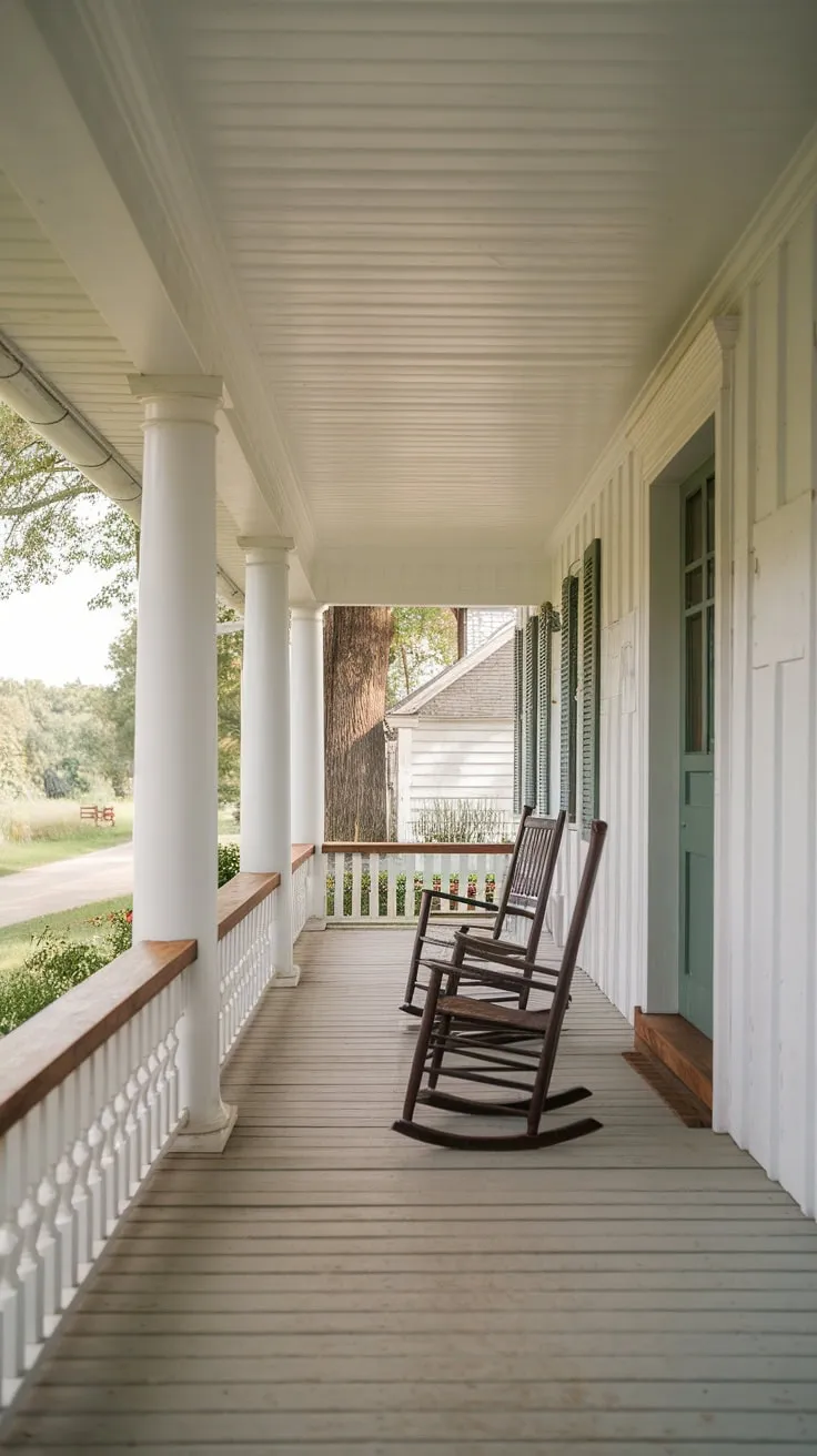Serene Farmhouse Porch Perfect for Relaxation